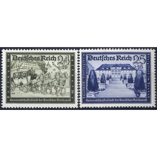 1939, Kameradschaftsblock, 12 Werte, Mi. 702-713 / 85,- Unif. 640-651