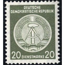 1954, Dienstmarken, 20 Pf. schwarzgrauviolett,...