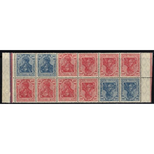 1921, Germania, 2 Zusammendruckeinheiten, einmal mit zwei Stück, (Mi. K3 und eine Einheit mit S19(4x)+K3(2x))