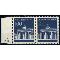 1966, Brandenburger Tor, 1 Mark mit Druckerzeichen...