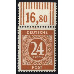 1946, 24 Pf schw&auml;rzlichorange, Mi. 925 b W OR / 40,-