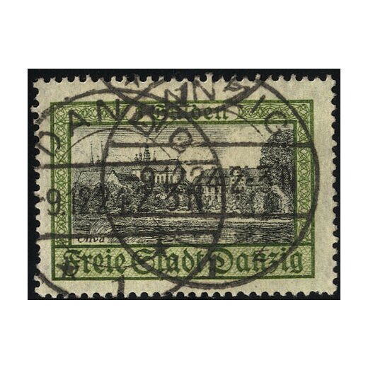 1924, 1 G grünoliv/schwarz, signiert Soecknick, Mi. 207 / 55,- Unif. 191