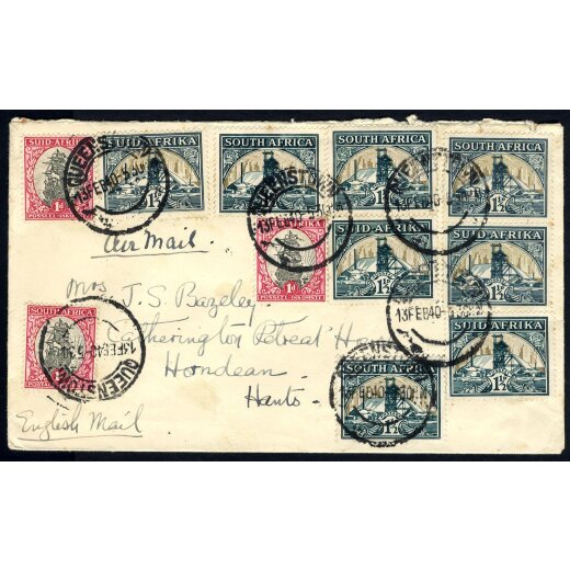1940, air mailed letter from Queenstown