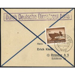 1944, Triest, Brief vom 22.12.1944 nach Dresden mit Mi....