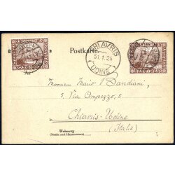 1924, Postkarte von Merzig sur saone am 29.1. nach...
