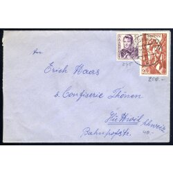 1948, Brief von Schiffweiler nach Huttwil (Schweiz),...