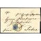 1854, 9 Kr. blau, breites rechtes Randstück auf Brief von Wien nach Padova (ANK 5MIIIb)