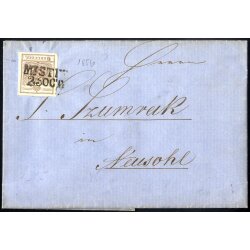 1854, 6 Kr. braun auf Brief von Mistek 25.10.1856 nach...