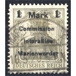 1920, 1 M auf 2 Pf gelbgrau, Mi. 22