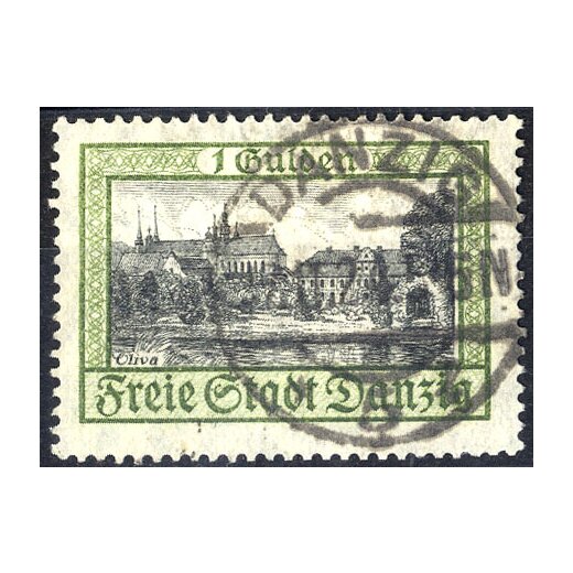 1924, Ansichten I, 1 G grünoliv/schwarz, Stempel ohne Obligo, Mi. 207