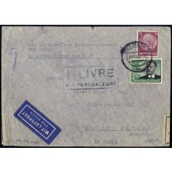 1939, Luftpostbrief über Italien, Lissabon und New...