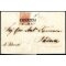 1850, 15 Cent., rosso vermiglio, secondo tipo, su lettera da Venezia, firm. Sorani (Sass. 4)