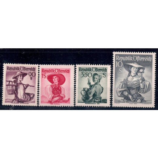 1948/52, Trachten, 37 Werte, postfrisch (ANK 887-923 / 460,-)