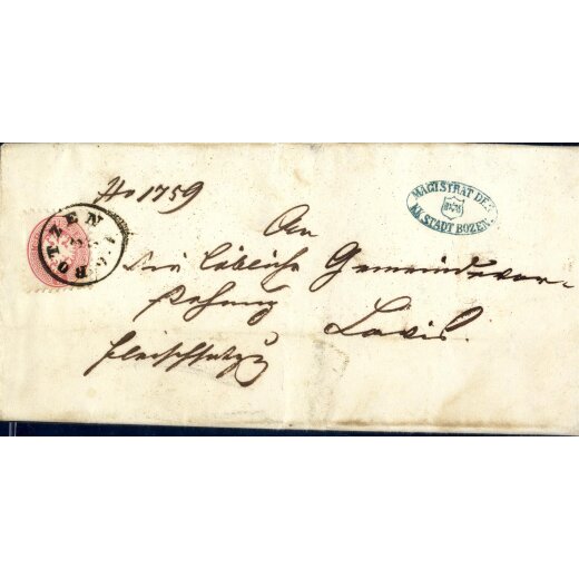 1865, 5 Kreuzer Brief von Bozen mit ANK 32