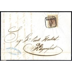 1850, 6 Kreuzer Brief aus Triest frankiert mit ANK 4III /...