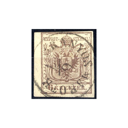 "ARANYOS-MAROTH" 1850 , 6 Kreuzer mit Einkreisstempel, Müller 5, ANK 4