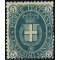 1889, Umberto I, 5 Cent. verde scuro, linguellato, dentellatura irregolare sulla destra (Sass. 44 / 500,-)