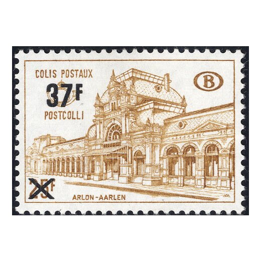 1923/31, Pacchi Postali, 37 su 25 Fr. bistro, carta bianca (Unif. 403a)