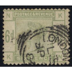 1883/84, 6 Pence verde (Mi. 79 / 180,- S.G. 194 - U. 83 /...