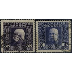 1912, Kaiser Franz Joseph, 21 Werte (ANK 64-84/...
