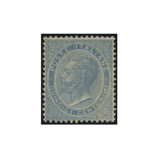 1863/65, 15 Cent. celeste chiaro, tiratura di Londra, ben centrato (S. L18 / 425,-)