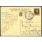 1942, Campo internati civili di Chiesanuova Padova, cartolina postale da 30 Cent. bruno del 12.12.1942 per Castelnuovo - Bocche di Cattaro, annullo violetto del campo sul fronte