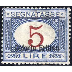 1920/26, Segnatasse, 5 Lire, firm. Caffaz, U. + S. 23 /...