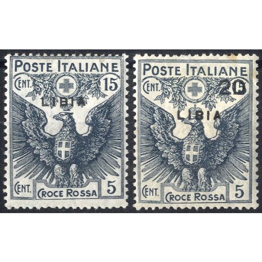 1915/16, Croce Rossa, 4 val. (Sass. 13-16 / 140,-)