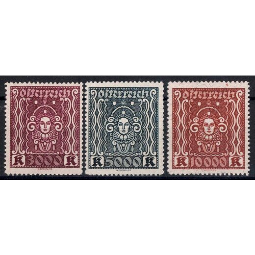 1922/24, Frauenkopf, 11 Werte gemischt (ANK - Mi. 398-408 / 120,-)