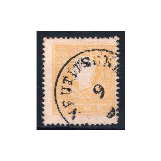 1859, 2 K. gelb, Type II, gestempelt (ANK 10II)