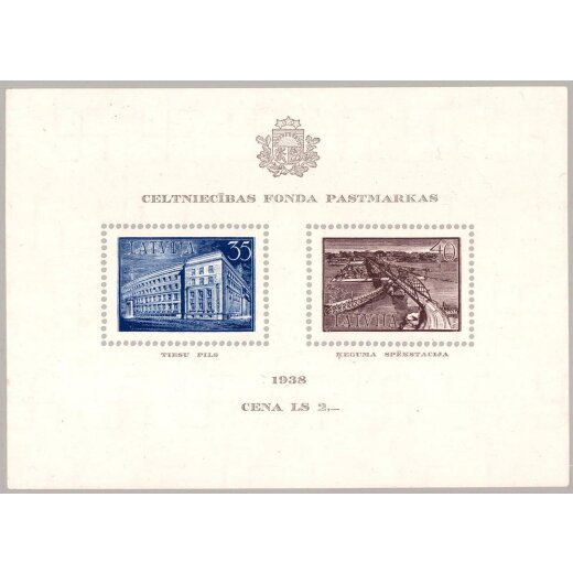 1938, Baufonds, Blockausgabe (Mi. Bl. 1)