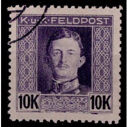 1917/18, Kaiser Karl, 10 Kr. violett, LZ 11½,...