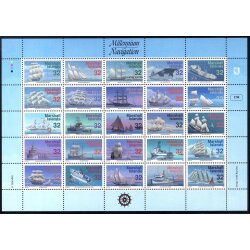 1996, Schiffe, Zusammendruckbogen (Mi. 683-707)