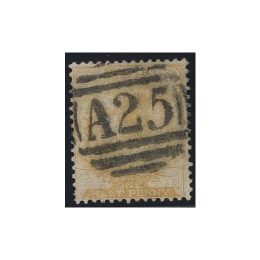 1863, 1/2 P orange, rechts oben Eckzahnbug, Mi. 2B SG 4 Unif. 3