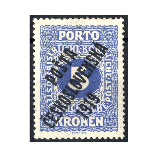 1919, 5 Kronen Porto mit Aufdruck, BPP Mahr, ANK166