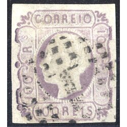 1862, Luis I. 100 R lila, schmalrandig, Mi. 16 / 130,-