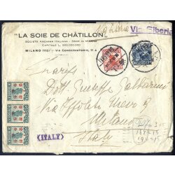 1930, Brief von Shanghai am 18.10. nach Mailand frankiert...