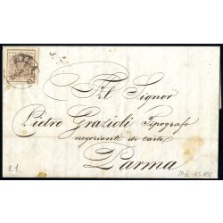 1854, Lettera da Milano 1.5.1858 per Parma affrancata con...