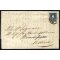 1859, 15 Soldi azzurro vivo, secondo tipo, particolarmente inchiostrato, su lettera (nome dell indirizzo rifatto) da Milano 14.4.1859 per Udine, raro, firm. E. Diena (Sass. 32a)