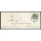 1850, 45 Cent. azzurro ardesia su lettera da Venezia per Brescia (S. 11)