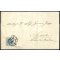 1850, 45 Cent. azzurro, terzo tipo, su lettera da Milano, firm. Gaggero (Sass. 12)