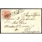 1850, 15 Cent. rosso, prima tiratura, su lettera da Verona , firm. Raybaudi (Sass. 3a - ANK 3HI - Erstdruck)