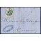 1854, 45 Cent. azzurro, carta a macchina, su lettera da Venezia (Sass. 22 - ANK 5MIII)