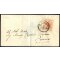 1854, 15 Cent. rosso, terzo tipo, bordo di foglio a sinistra su lettera da Padova (Sass. 20 - ANK 3MIII)