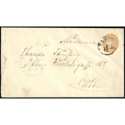 1863, Intero postale 15 Soldi, formato piccolo senza...