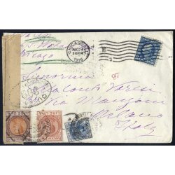 1916, lettera affrancata con 5 c. Washington da Chicago...