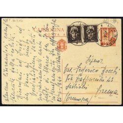 1946, cartolina postale da 60 c. aerea usata 16 giorni...