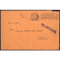 1944, lettera spedita da zona sprovista di francobolli...