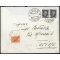 1944, lettera affrancata con due 30 c. Marca da Bollo da Cere il 29.1. per Torino tassata con 1 l. Sass. S42