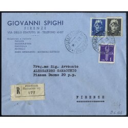 1944, lettera raccomandato entro il distretto da Firenze...
